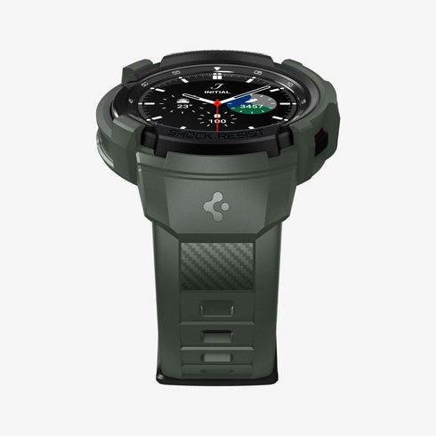 ACS06488 - Galaxy Watch 6 Classic (47mm) Case Rugged Armor Pro in black showing the front